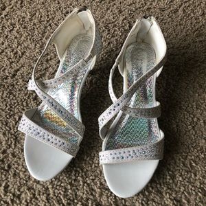 Silver slippers Chloe